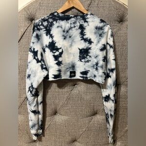 ALO Yoga Tie Dye Cropped Crewneck Sweatshirt